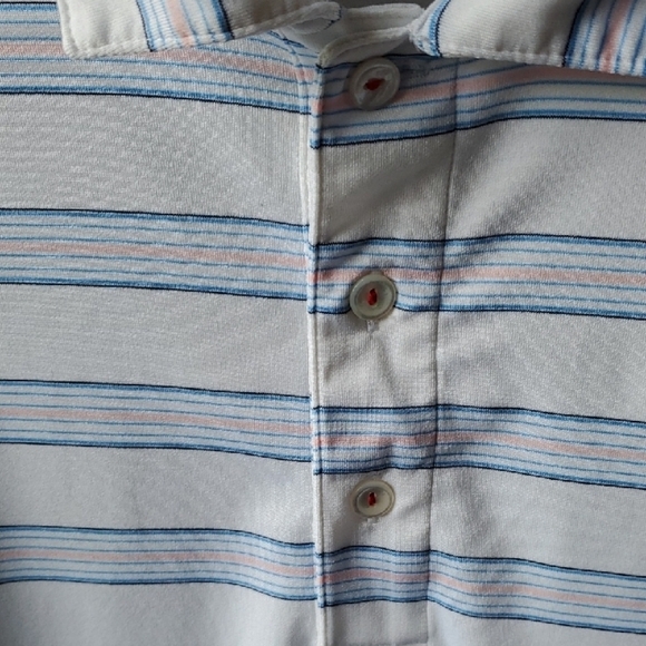 Vineyard Vines Blue and White Striped Polo Shirt - Picture 5 of 10